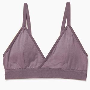 Richer Poorer Cotton Modal Classic Bralette - XL, Plum Smoke